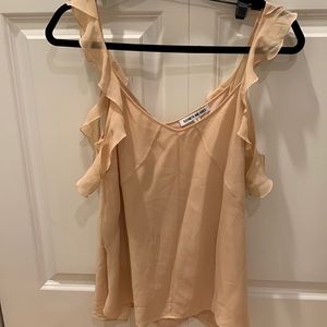 Off the shoulder flutter tank top
